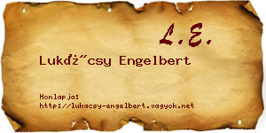 Lukácsy Engelbert névjegykártya